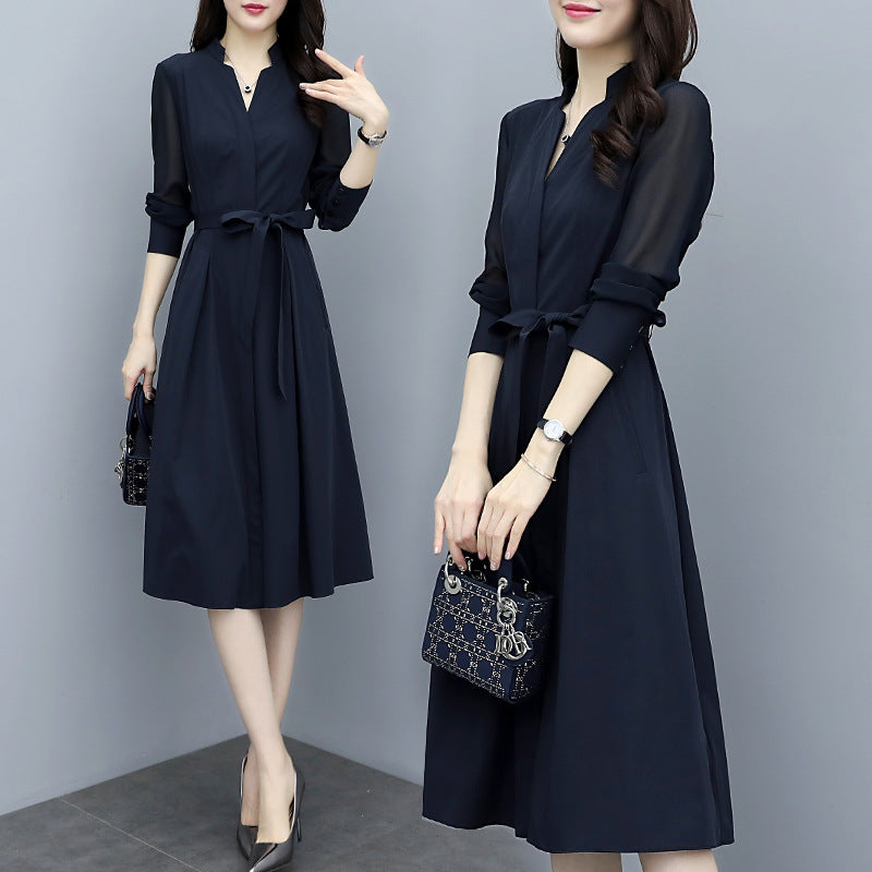 Summer dress summer V-neck waist was thin - Robbe Digi.com