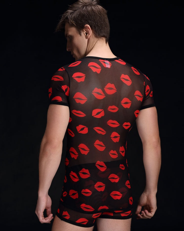 Men's Kiss Mesh Tank Top