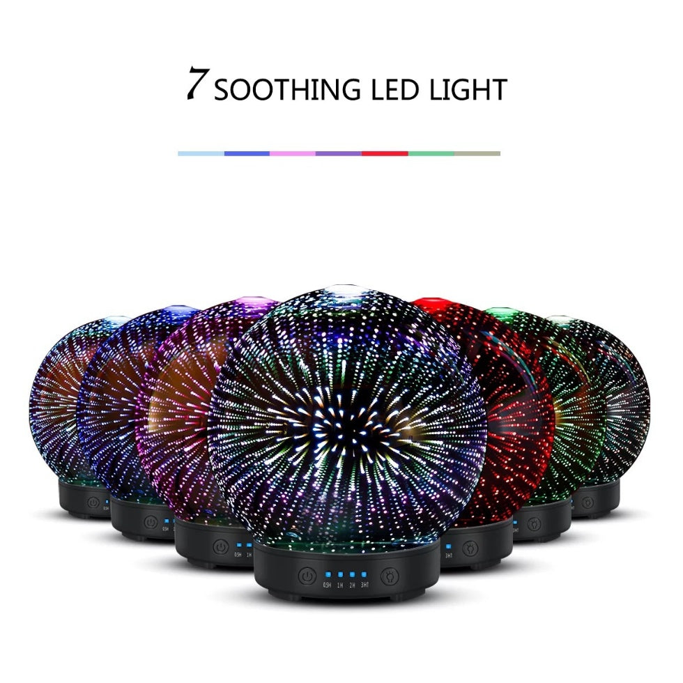 7 LED Color Lighting Modes 3D Aromatherapy Essential Diffuser Fragrance Oil Humidifier - Robbe Digi.com