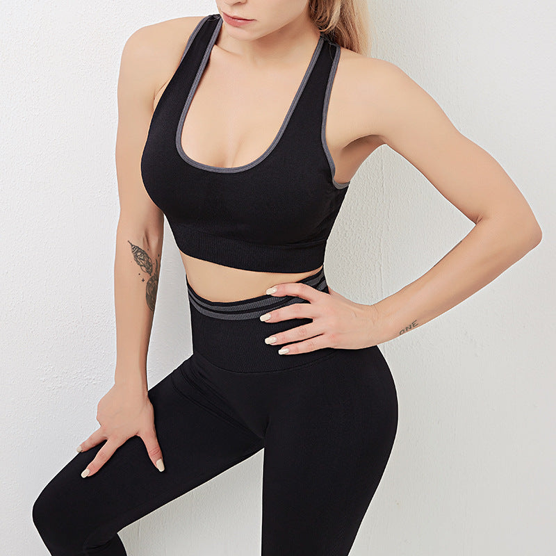 Women Workout Activewear Sports-Bra Outfit Leggings Seamless Fitness High-Waist New Gym - Robbe Digi.com