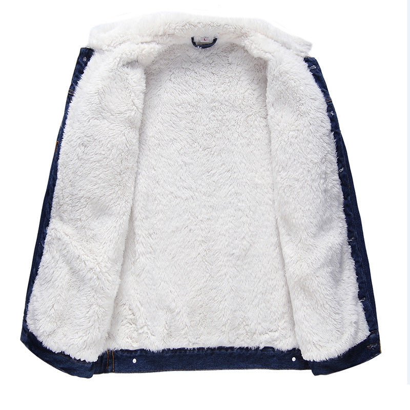 Stamped denim jacket coat oversized denim - Robbe Digi.com