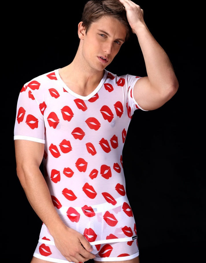 Men's Kiss Mesh Tank Top