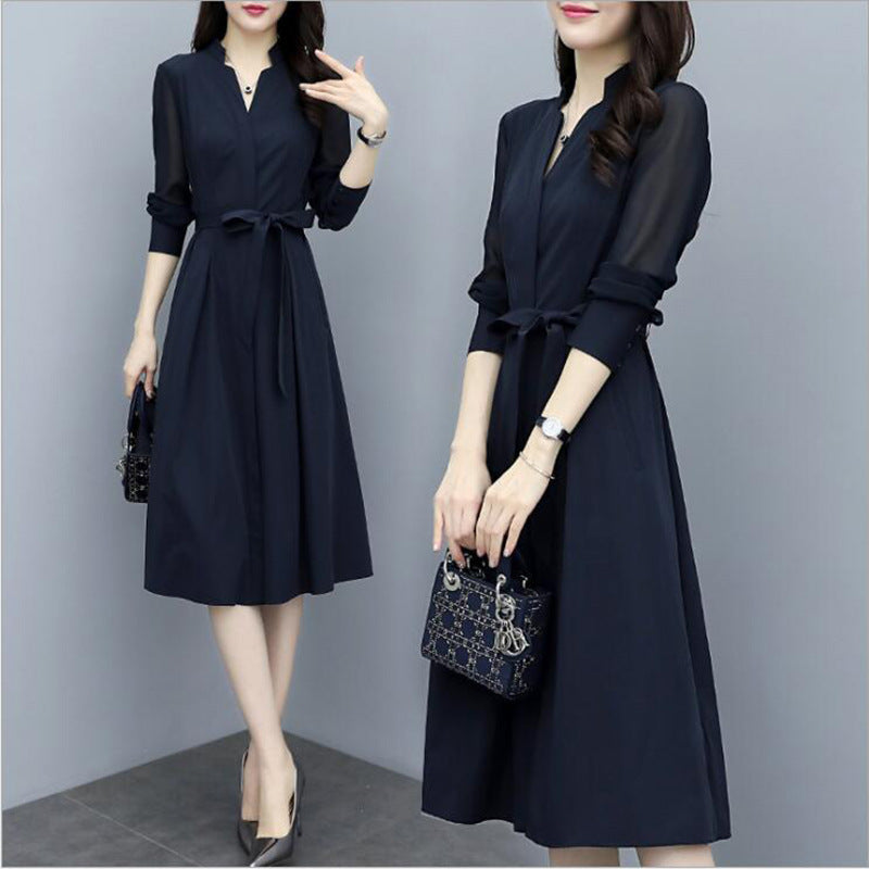 Summer dress summer V-neck waist was thin - Robbe Digi.com