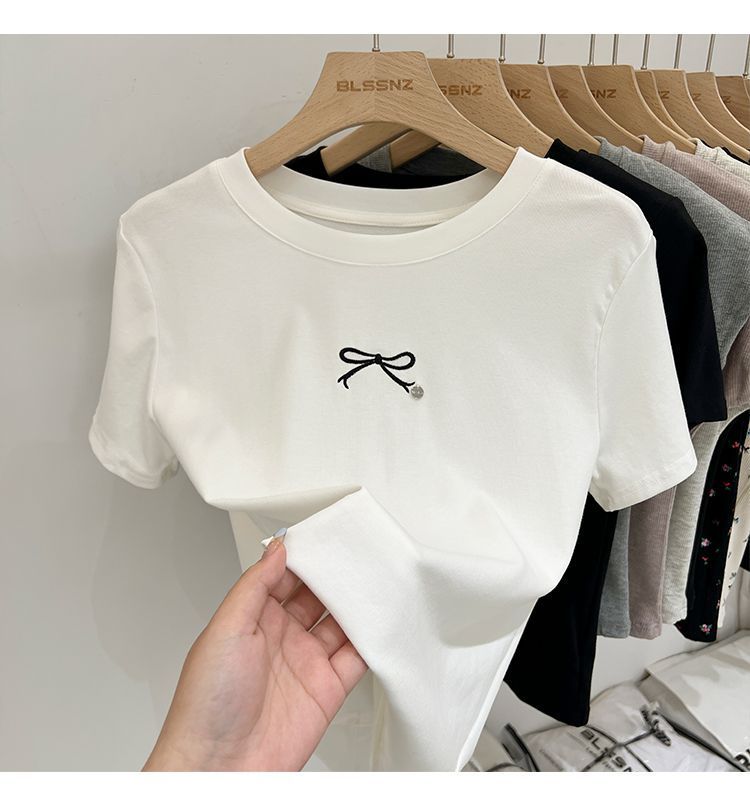 Bow Print Chic Chic Cropped Top - Robbe Digi.com