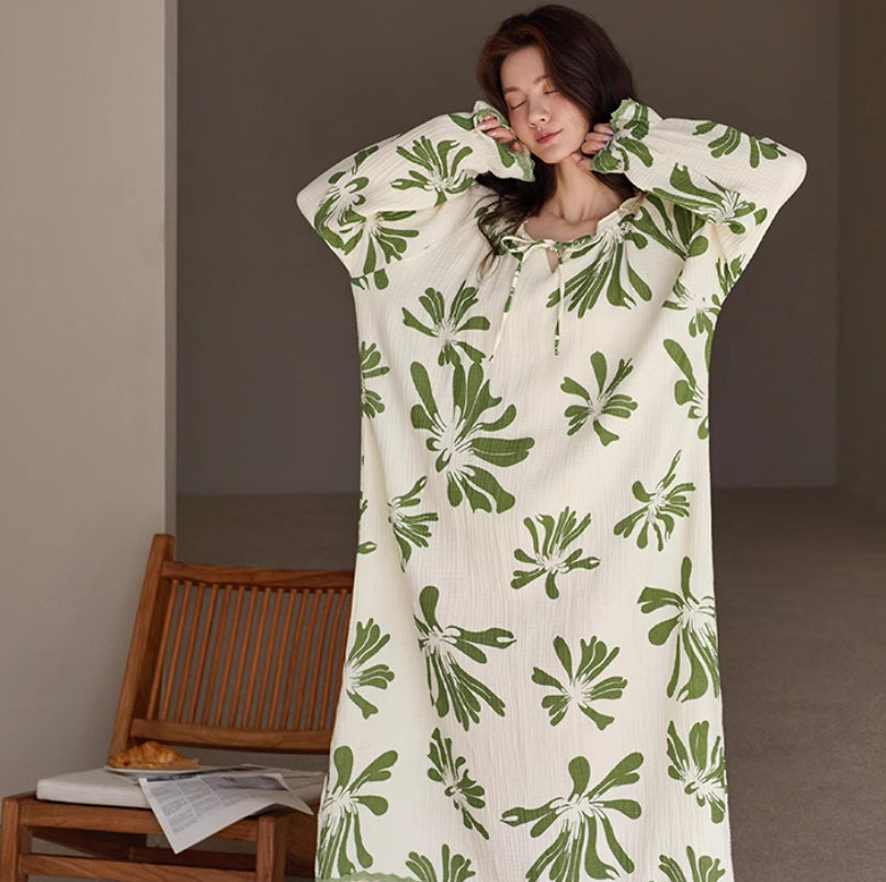 Pajamas Spring And Summer Summer Cotton Gauze Cotton - Robbe Digi.com