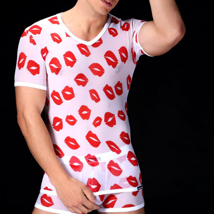 Men's Kiss Mesh Tank Top