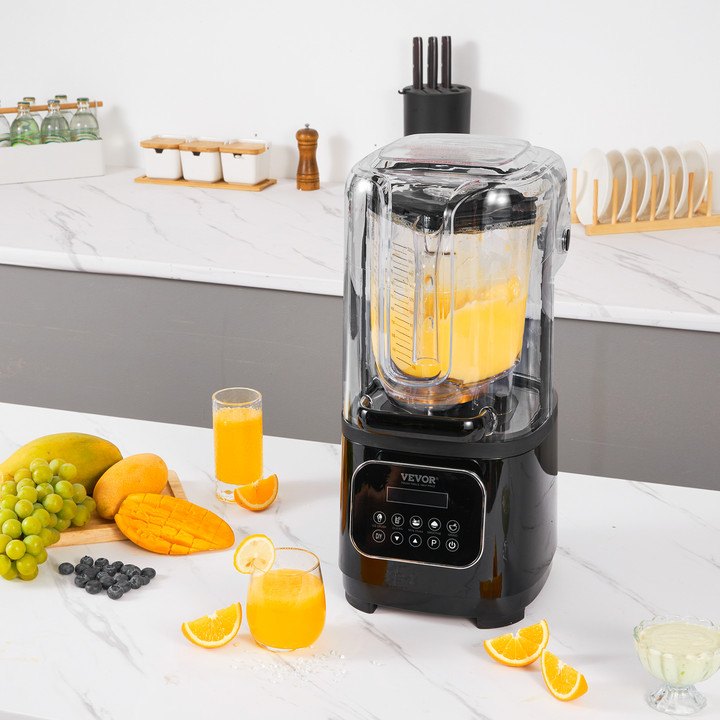 VEVOR professional blender with sound shield for smoothies and ice