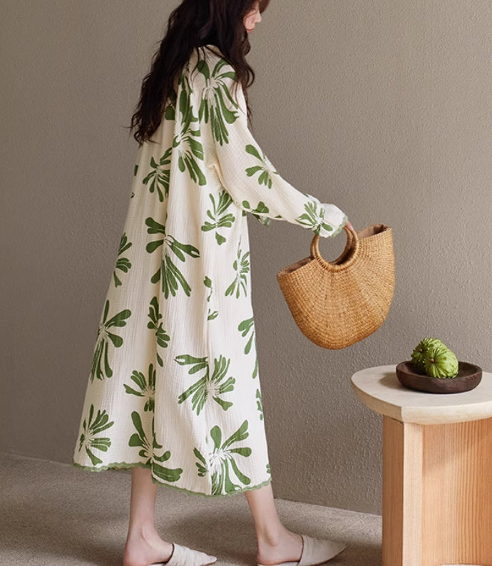 Pajamas Spring And Summer Summer Cotton Gauze Cotton - Robbe Digi.com