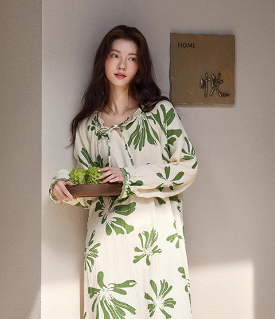 Pajamas Spring And Summer Summer Cotton Gauze Cotton - Robbe Digi.com