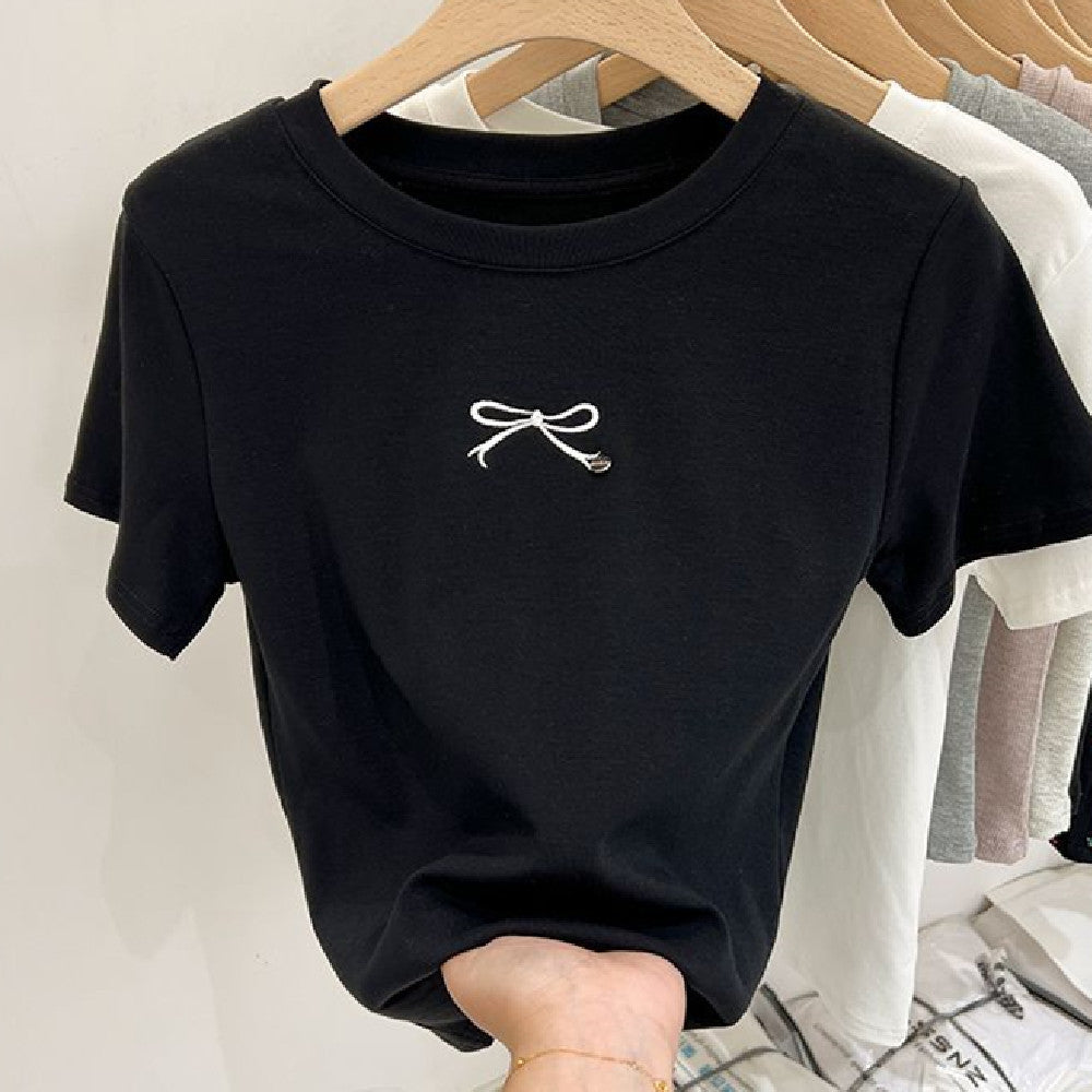 Bow Print Chic Chic Cropped Top - Robbe Digi.com