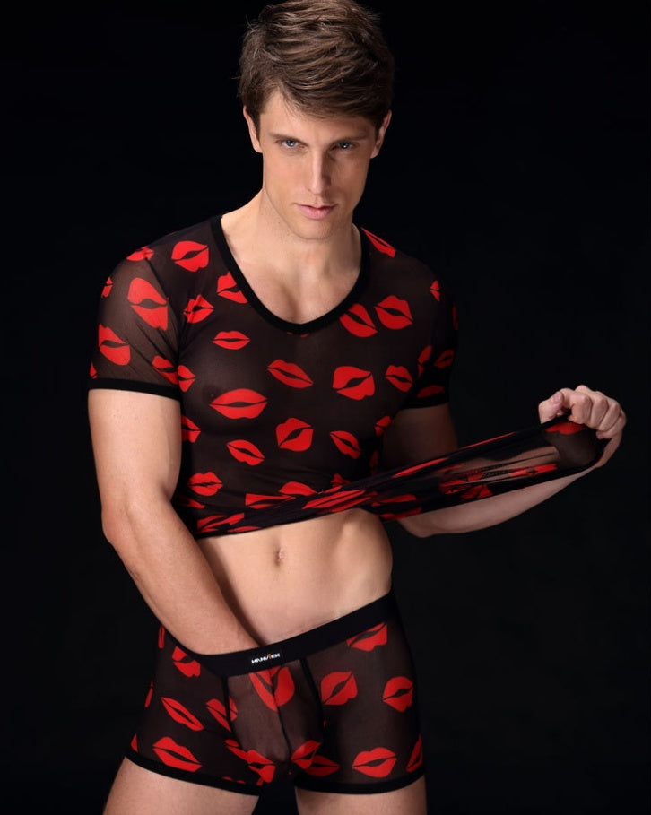 Men's Kiss Mesh Tank Top