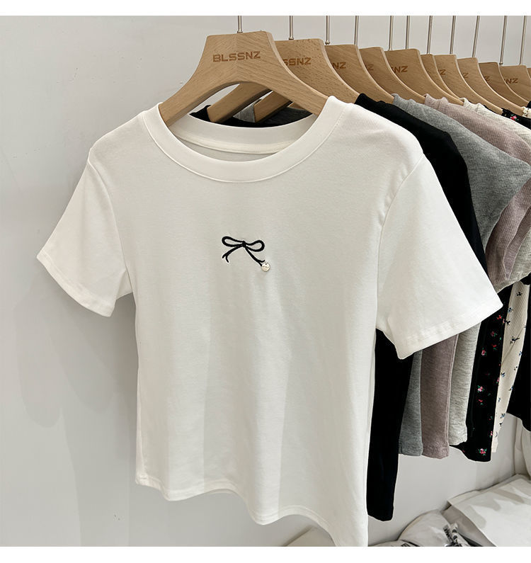 Bow Print Chic Chic Cropped Top - Robbe Digi.com