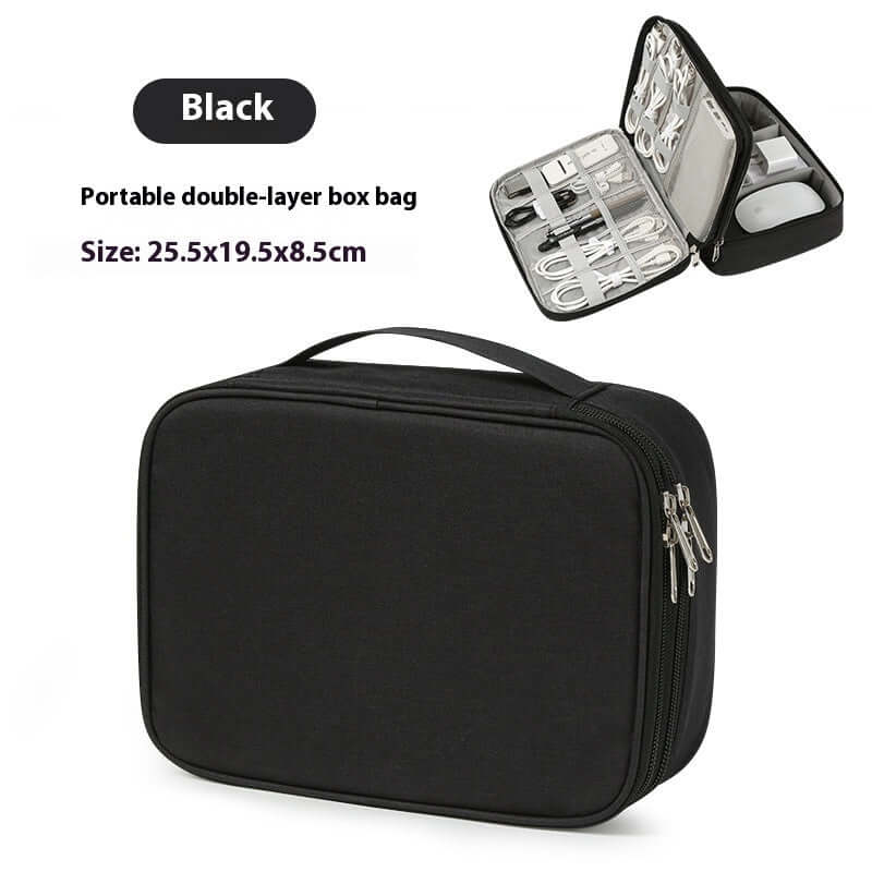 Data Cable Storage Bag Mobile Power Box Travel Portable Digital Accessories Organizing Folders - Robbe Digi.com