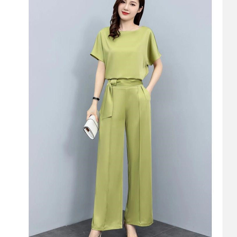 Chic Draped Acetate Satin Two-Piece - Robbe Digi.com