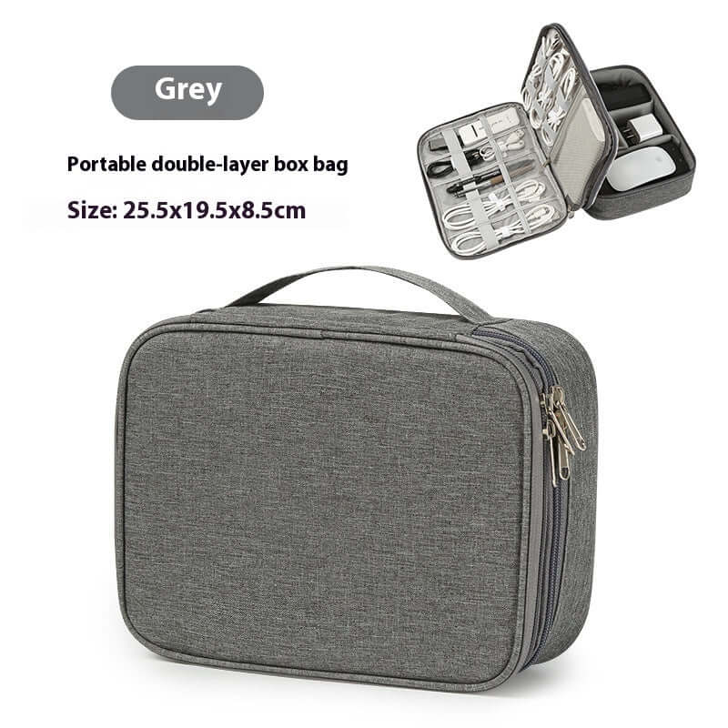 Data Cable Storage Bag Mobile Power Box Travel Portable Digital Accessories Organizing Folders - Robbe Digi.com