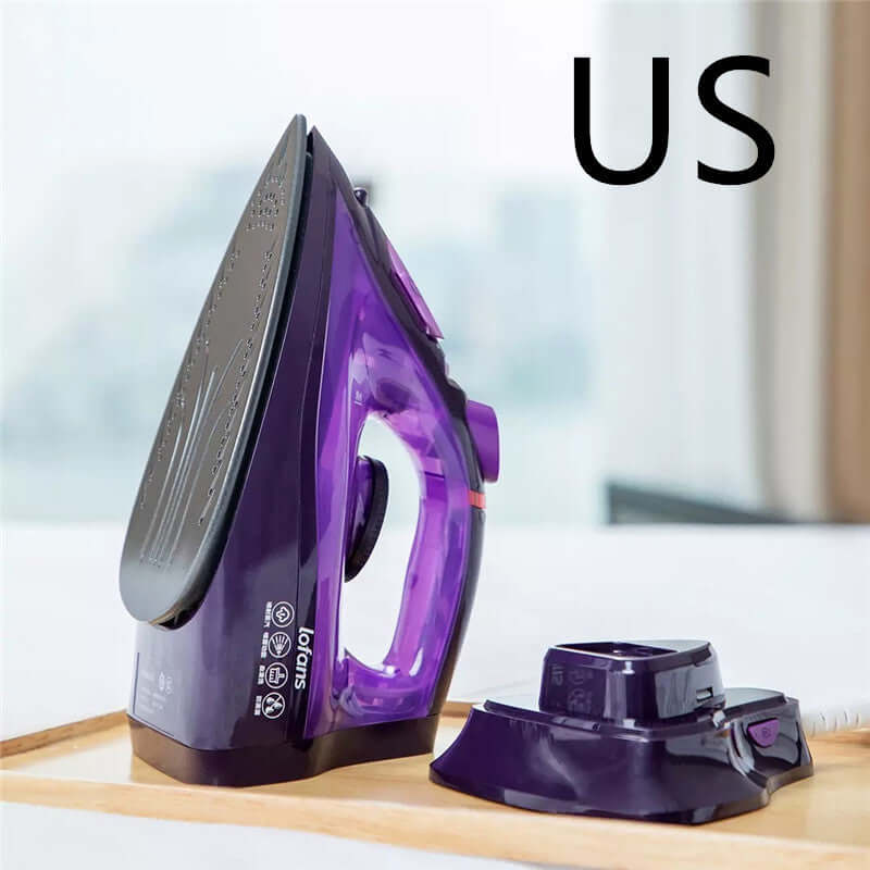 High-power purple steam brush electric iron with three-speed temperature control and 2000W power.
