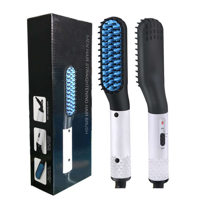 Multifunctional Hair Straightener Hair Comb Brush Men Beard Straightener Straightening - Robbe Digi.com