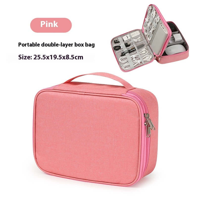 Data Cable Storage Bag Mobile Power Box Travel Portable Digital Accessories Organizing Folders - Robbe Digi.com