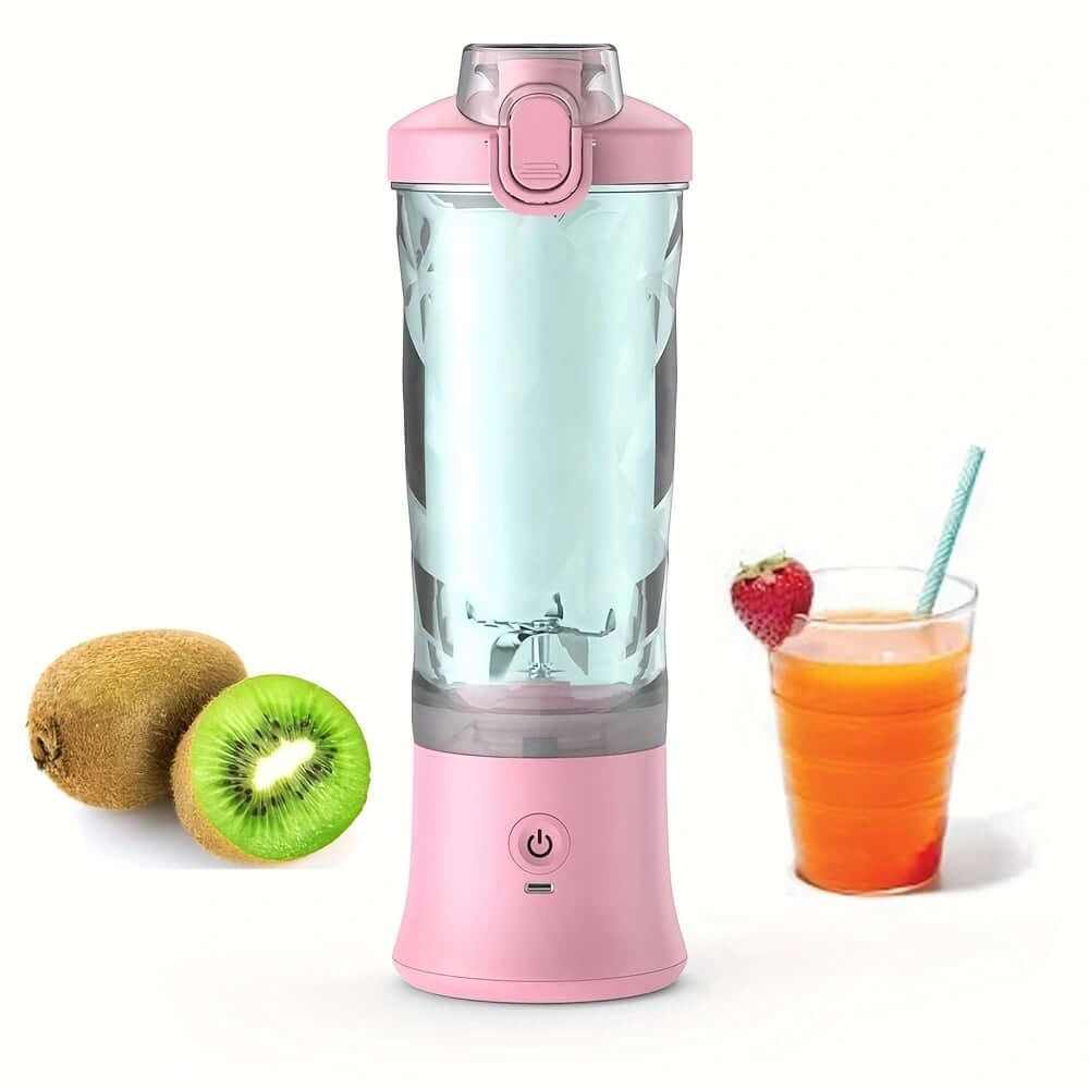 Portable Blender 600ML Electric Juicer Fruit Mixers 4000mAh USB Rechargeable Smoothie Mini Blender Personal Juicer Colorf - Robbe Digi.com