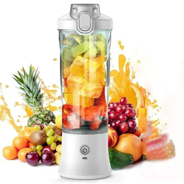 Portable Blender 600ML Electric Juicer Fruit Mixers 4000mAh USB Rechargeable Smoothie Mini Blender Personal Juicer Colorf - Robbe Digi.com
