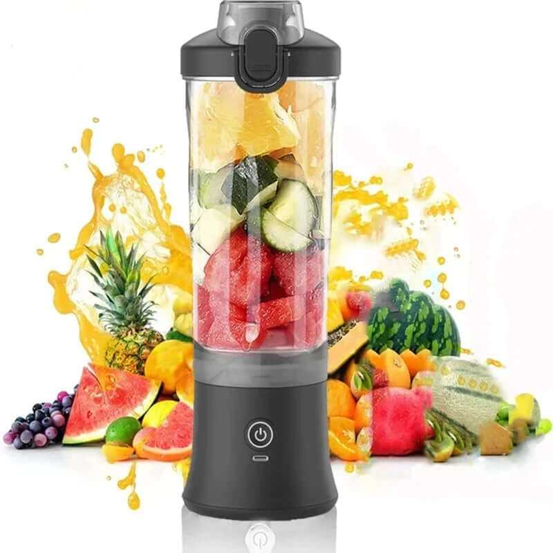 Portable Blender 600ML Electric Juicer Fruit Mixers 4000mAh USB Rechargeable Smoothie Mini Blender Personal Juicer Colorf - Robbe Digi.com