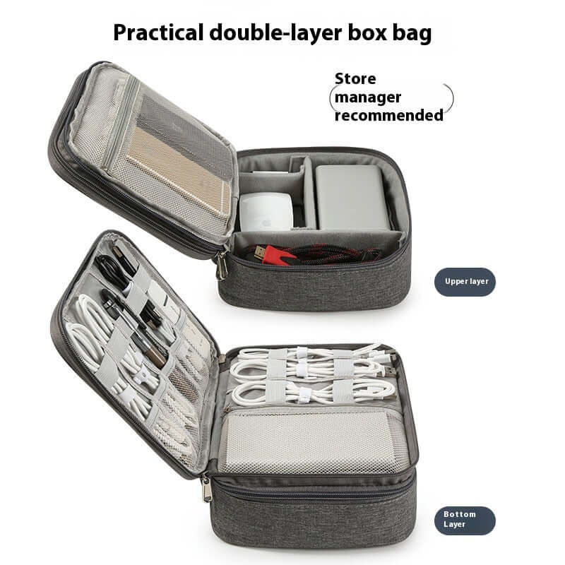 Data Cable Storage Bag Mobile Power Box Travel Portable Digital Accessories Organizing Folders - Robbe Digi.com