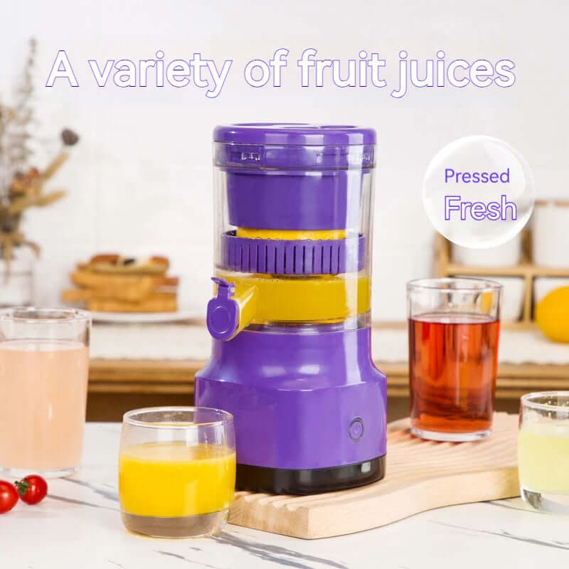 Portable electric citrus juicer for lemon lime and orange