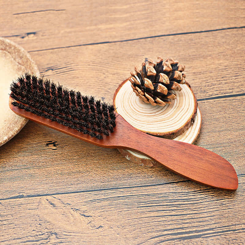 Wooden Handle Pig Bristle Brush Cleaning Broken Hair Brush Hair Salon Tool - Robbe Digi.com